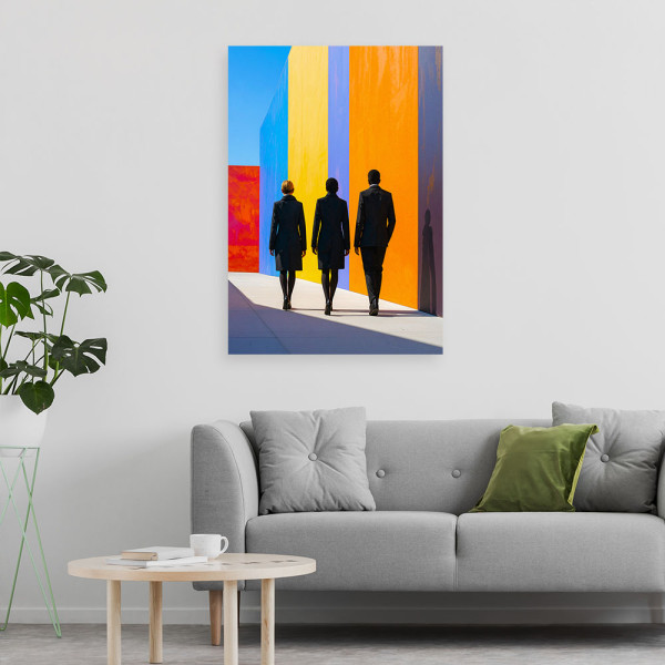 Obraz do salonu biura, Postacie Ludzie Abstrakcja 20x30