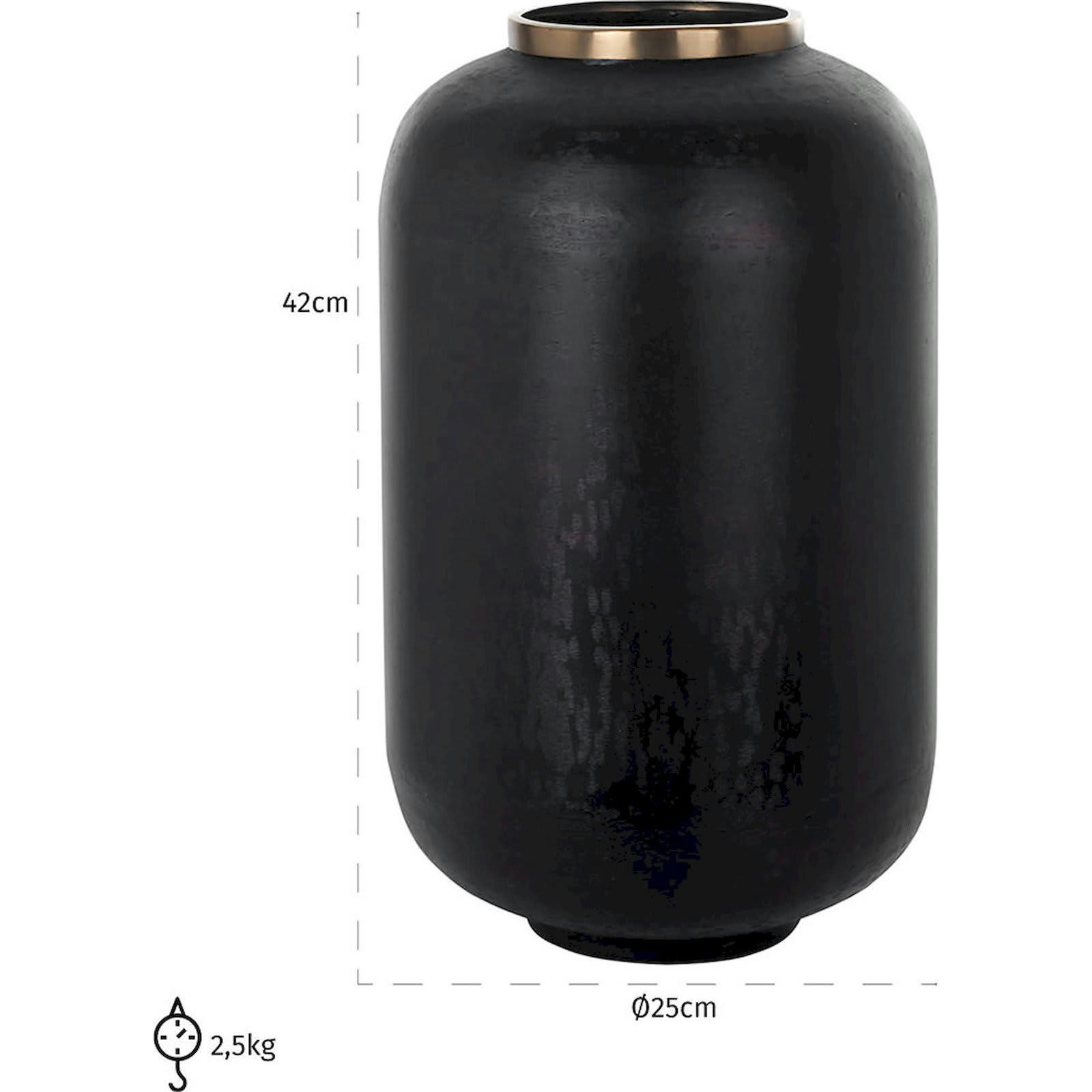 RICHMOND DECORATION - Vase Métal Noir