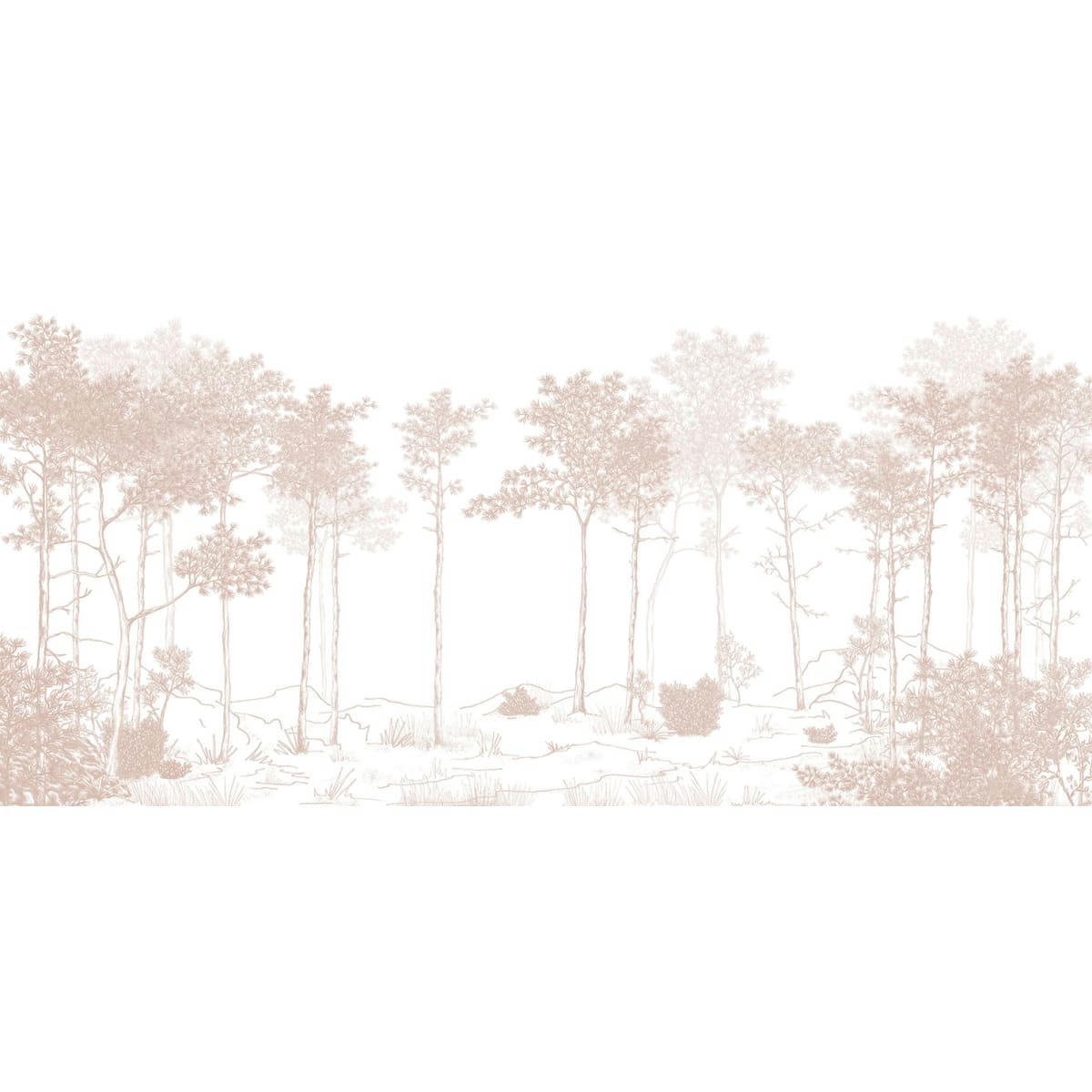 - Papier peint panoramique balade dans les bois 375 x 250 cm