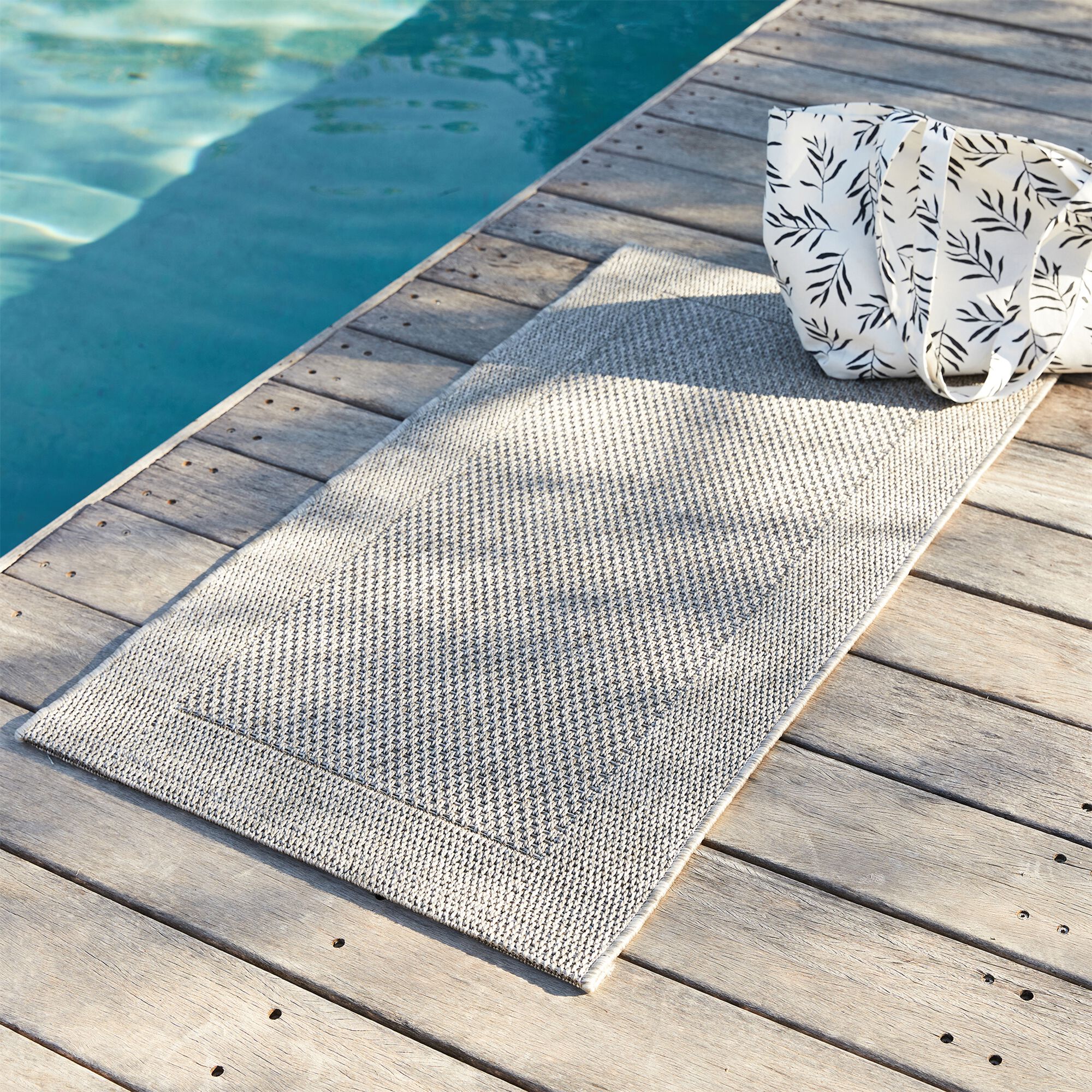 KELLY - Tapis intérieur et extérieur - gris 60x110cm