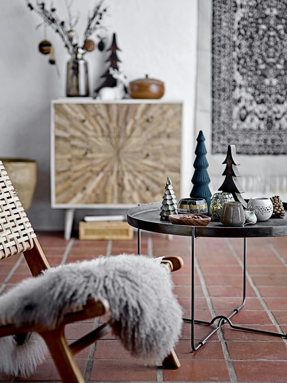 - Table basse Métal Argent 76X76