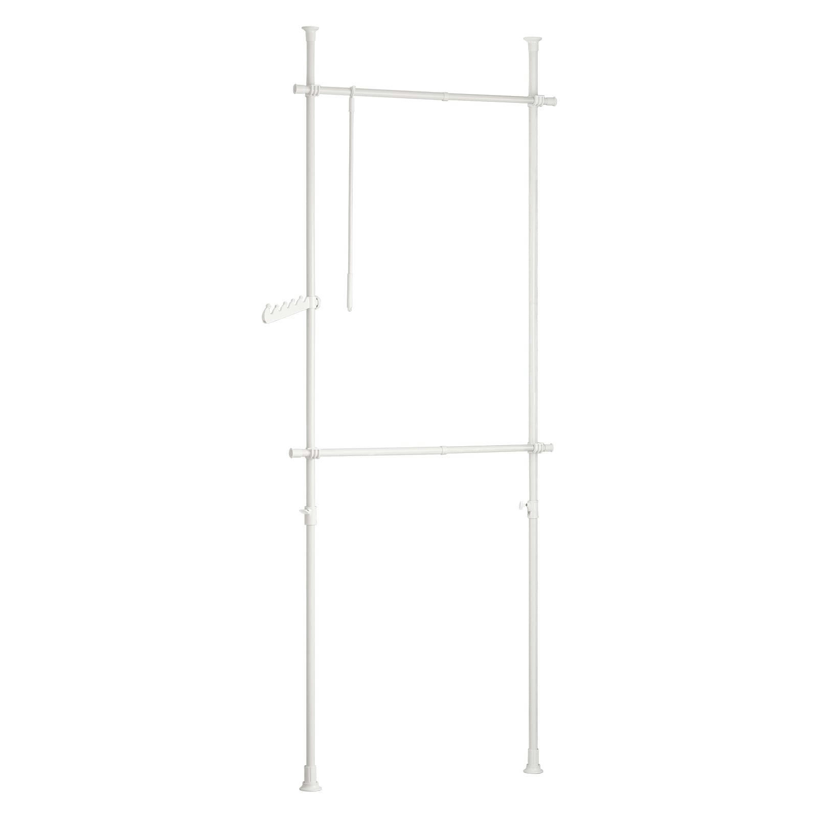 - Télescopique garde-Robe système avec 2 barres en fer blanc