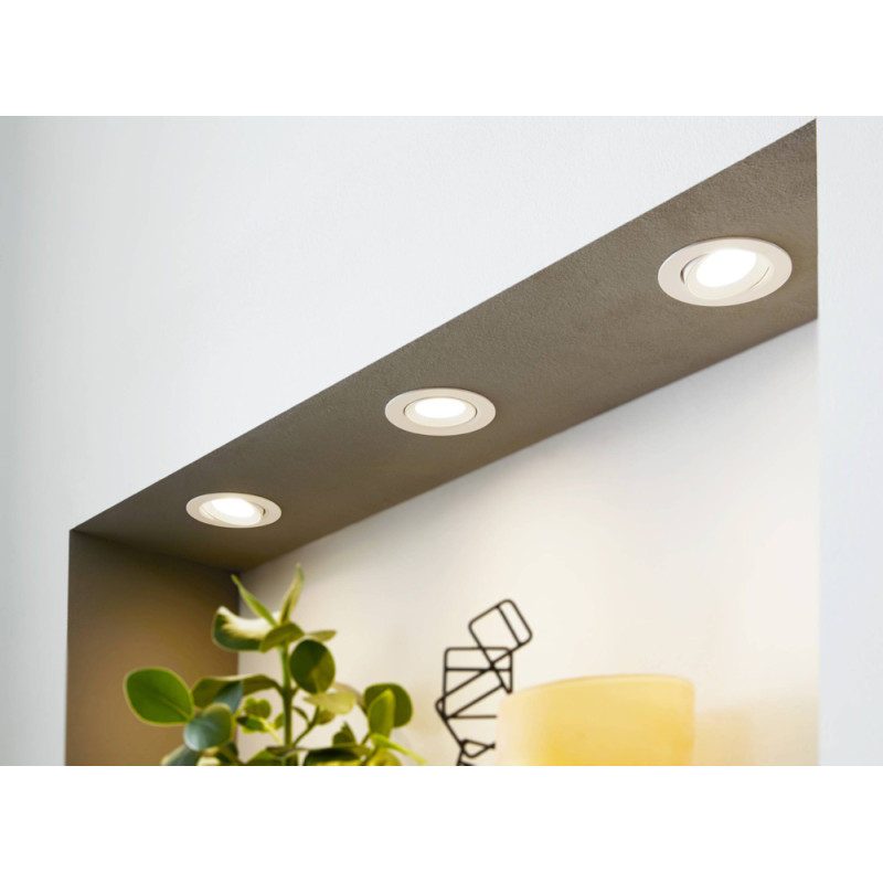 Spot encastrable LED Sartiano blanc Ø 9 cm 3 x 4,6 W EGLO