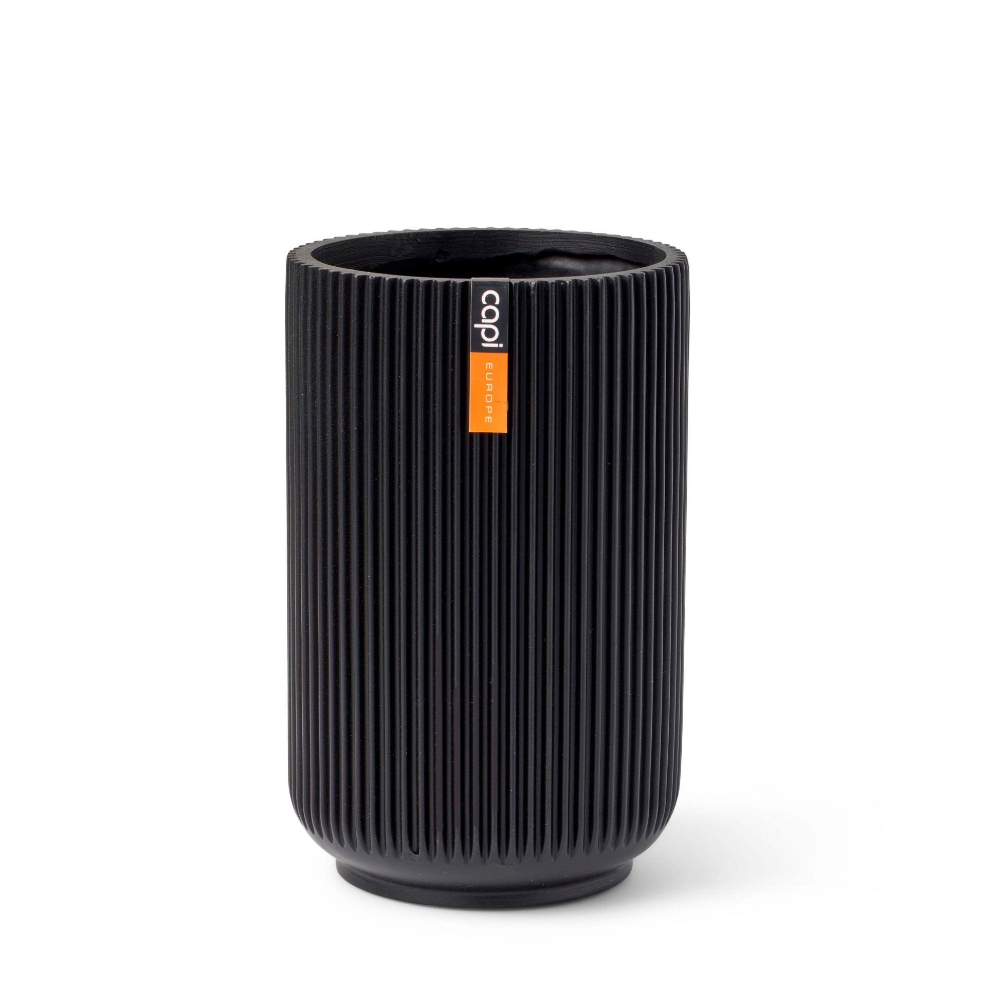 Capi Europe - Vaas hoog Groove - 17x27 - Zwart