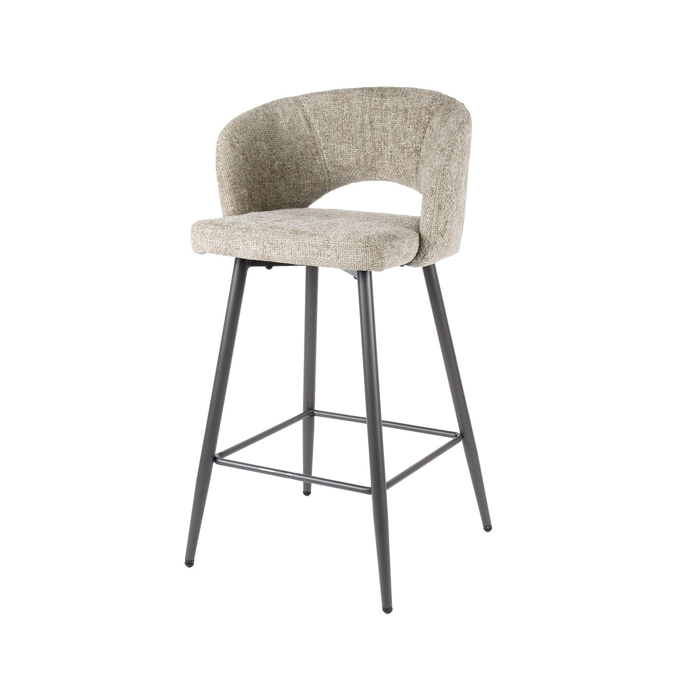 Giga Meubel Barstoel Salon Tissee - Zand Stof - Set van 2