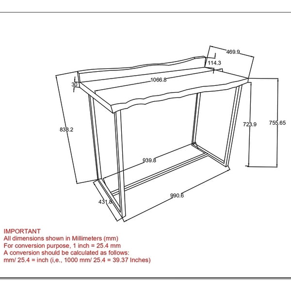 Lived Edge Solid Wood Desk