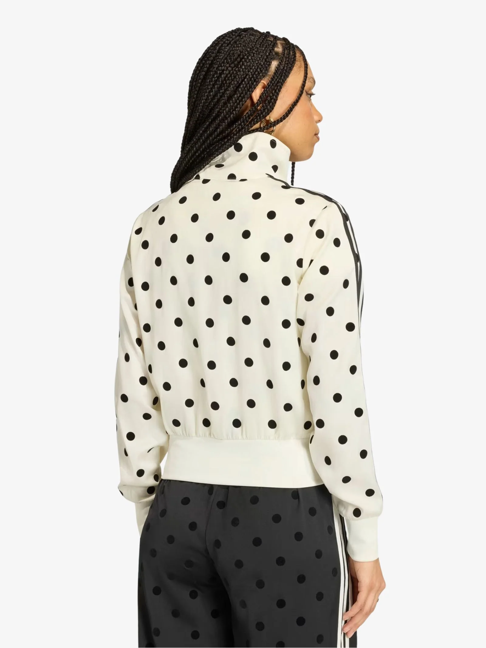 Satin Polka Dot Track Top