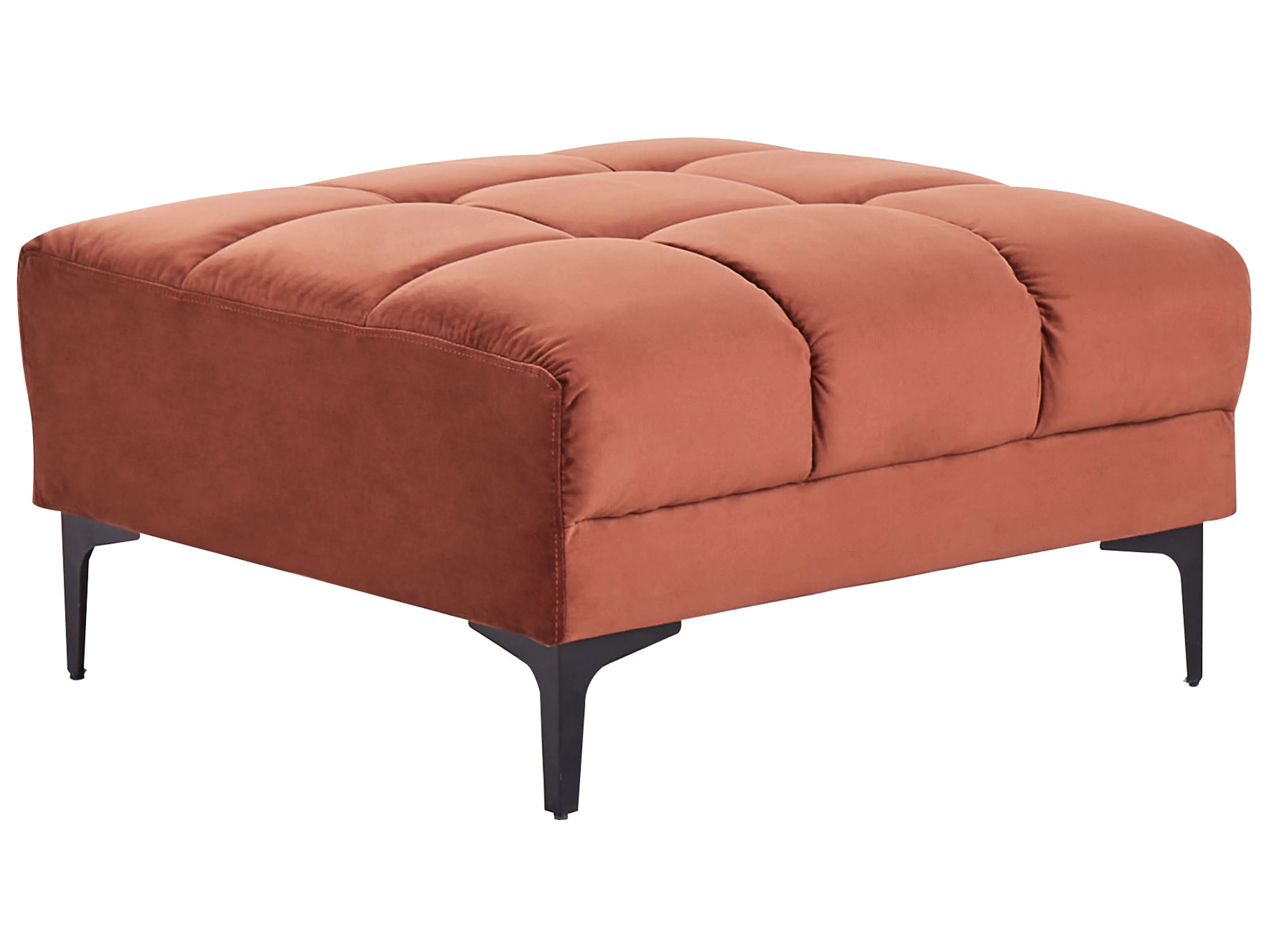 Ottoman ALNES Velvet Light Red