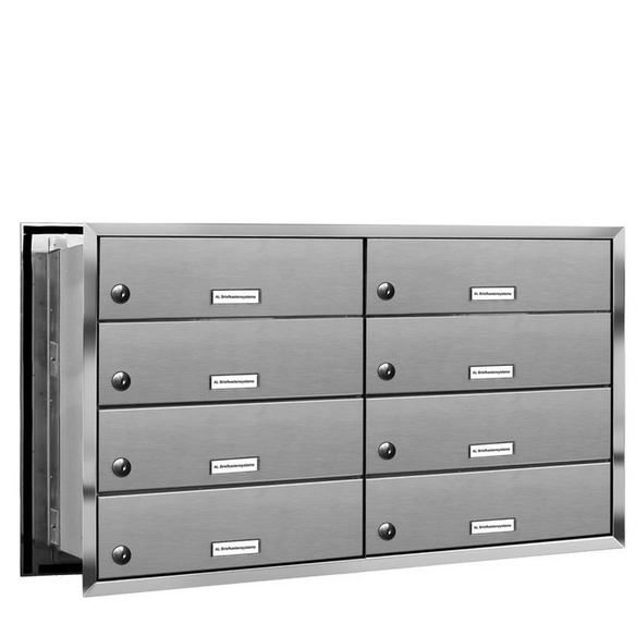 Briefkasten, Parteien: 8, Mauerdurchwurf, BxHxT: 76,8 x 46 x 48,0 cm