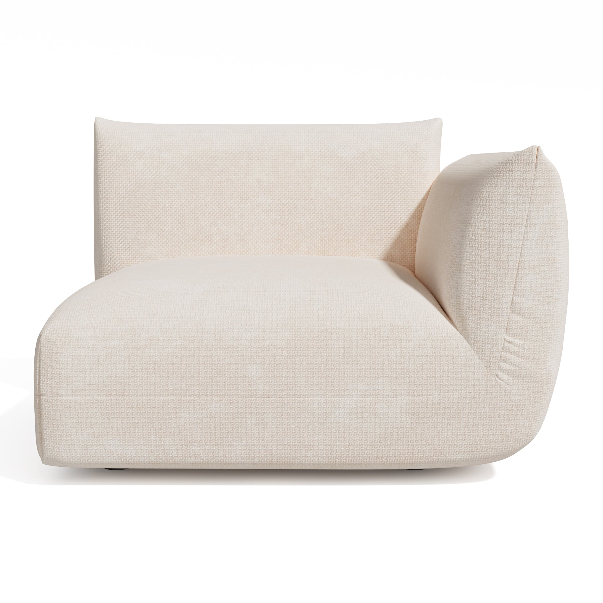 Rechte hoekmodule NOOMA Chenille fluweel Crème