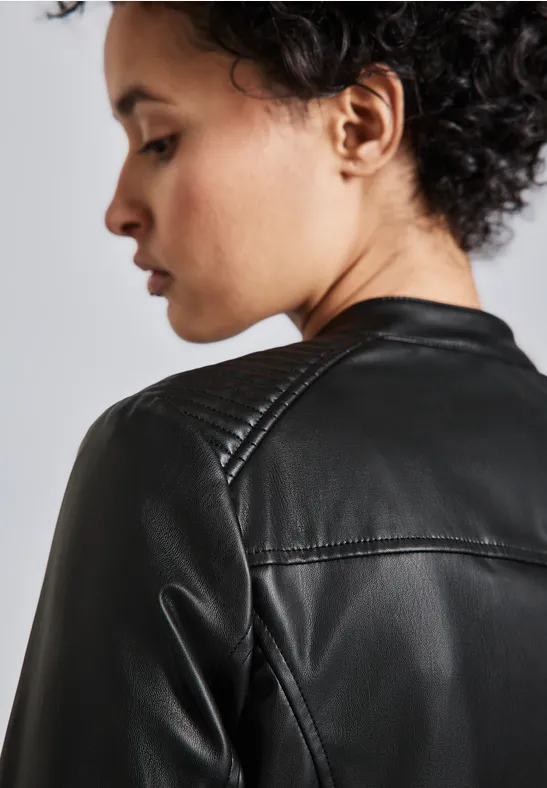 Leder-Look Jacke