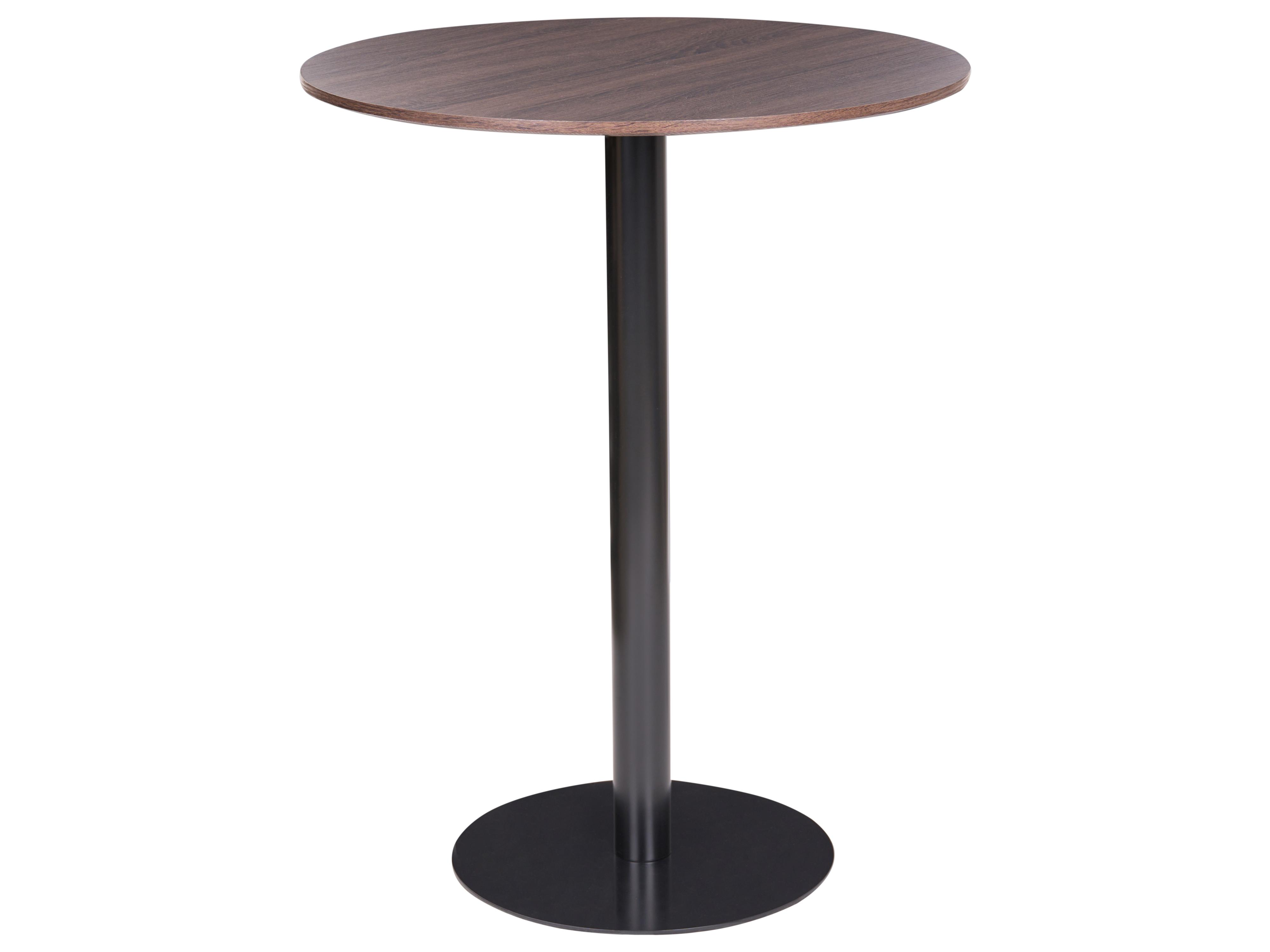 Bar Table MORELLA Black/ Dark Brown 80 cm 80 cm