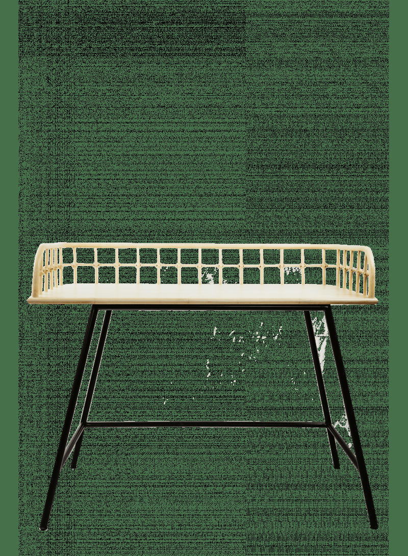 JAVA - Bureau en rotin et métal