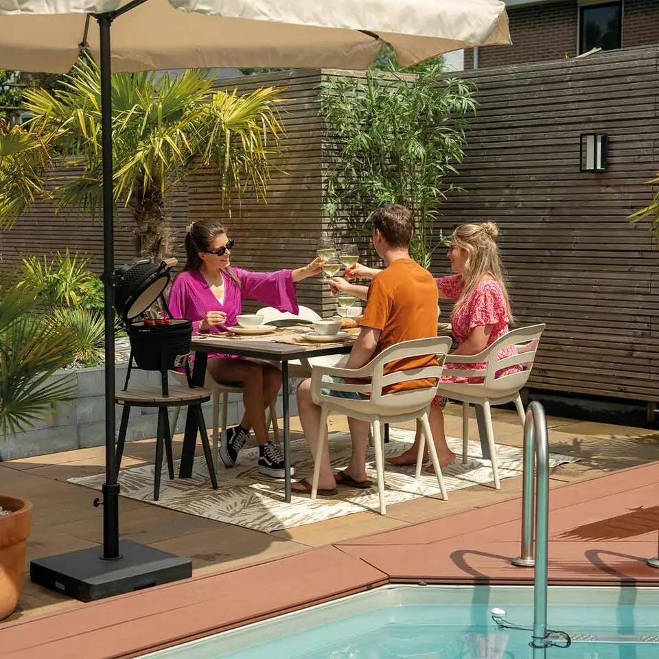 Garden Impressions Sunny tuinstoel zand - 2 stuks