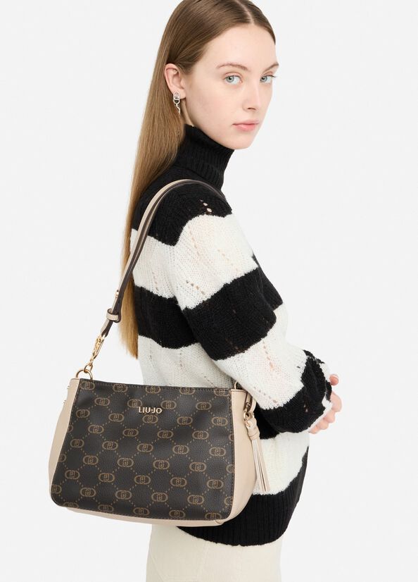 Borsa a spalla media monogram
