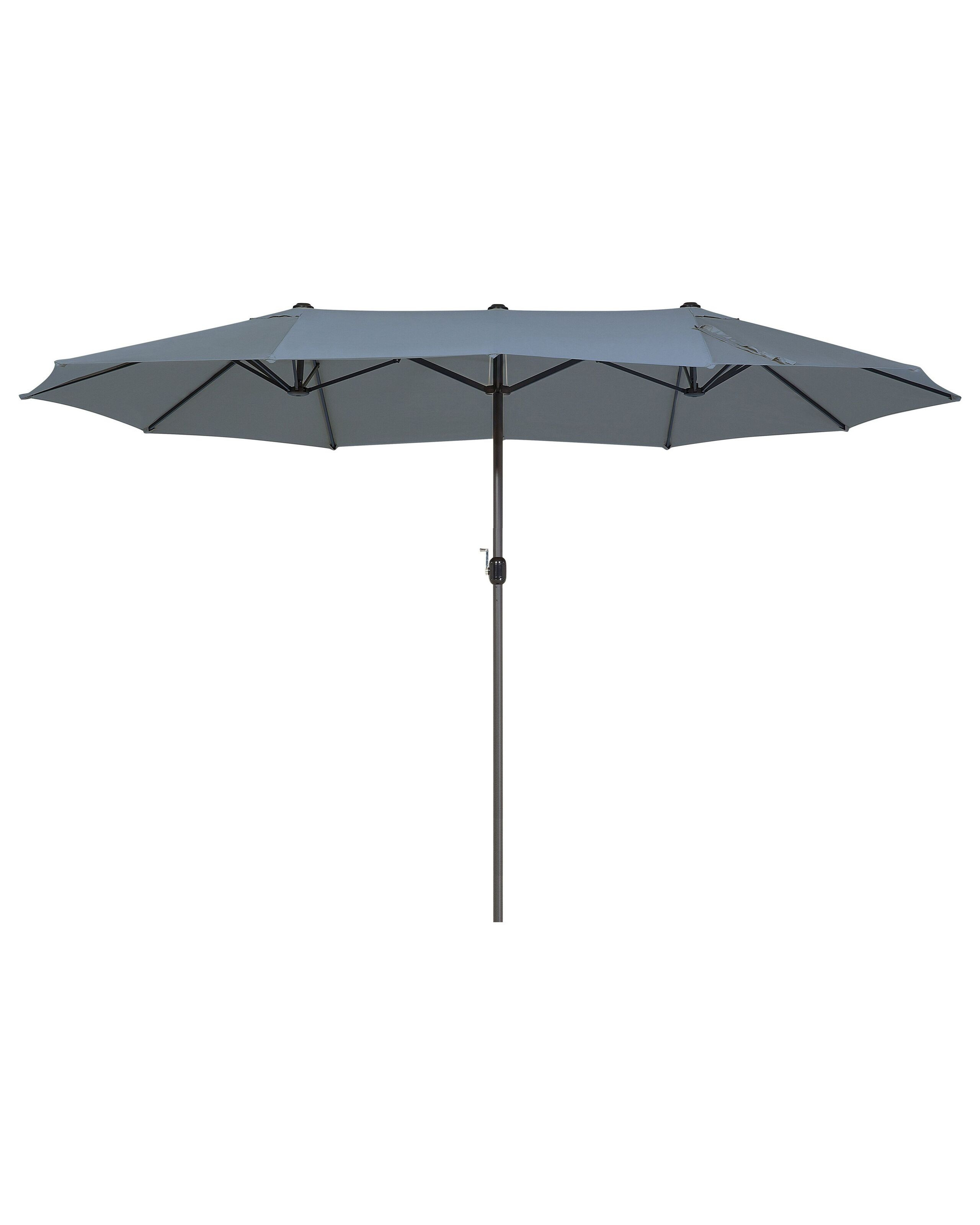 Parasol ogrodowy podwójny 460x270 szary