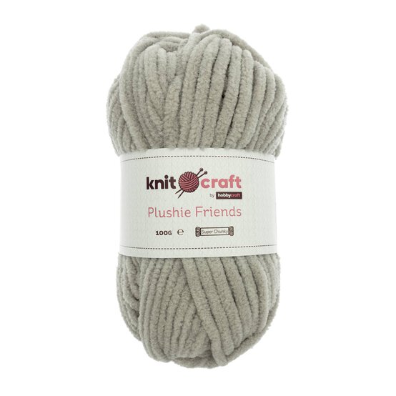 Knitcraft Light Grey Plushie Friends Yarn 100g