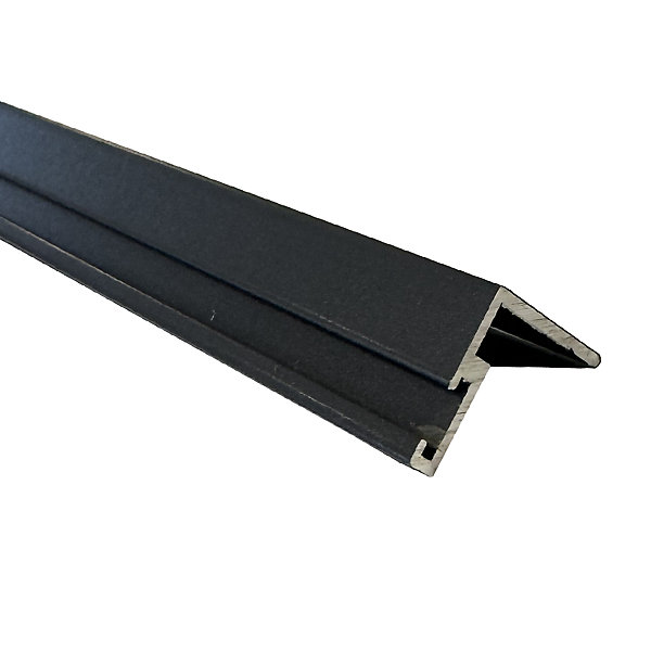 Cornière basse pour placard coulissant, rainure pour balai anti-poussière 1500mm - Gris ardoise