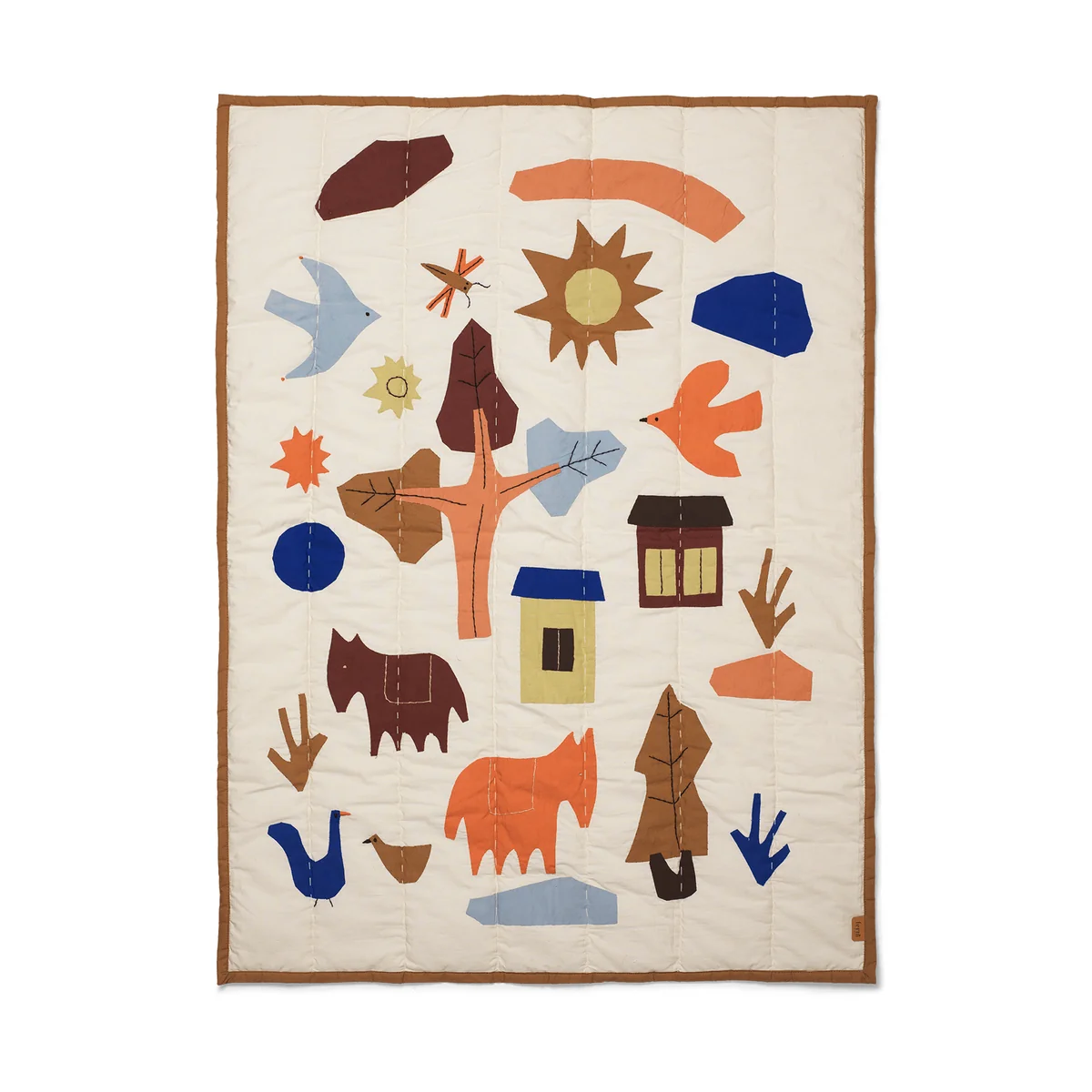 Ferm Living - Village Steppdecke 110 x 80 cm, multicolor