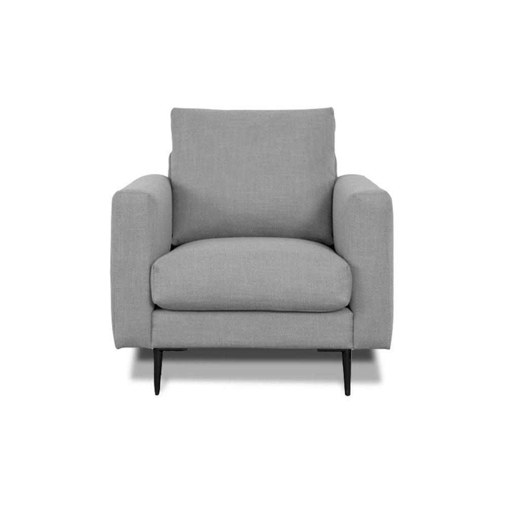 CARUSO - Fauteuil 1 place tissu gris clair