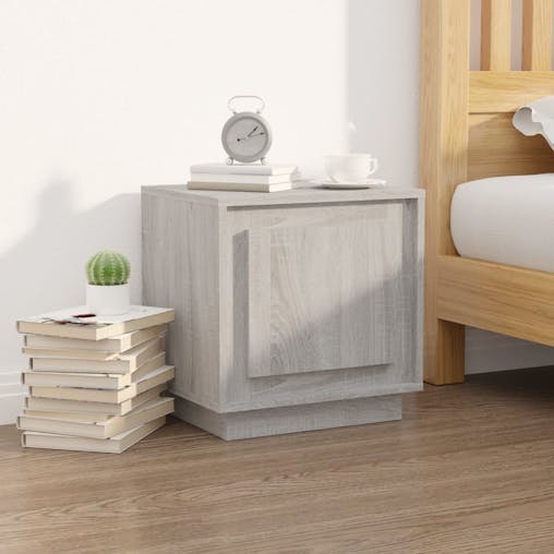 NNEVL Bedside Cabinets 2 pcs Grey Sonoma 44x35x45 cm Engineered Wood