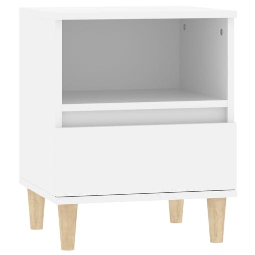 NNEVL Bedside Cabinet White 40x35x50 cm