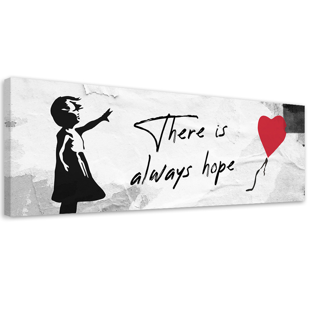 Feeby Obraz na płótnie, Banksy Dziewczynka z balonikiem 90x30