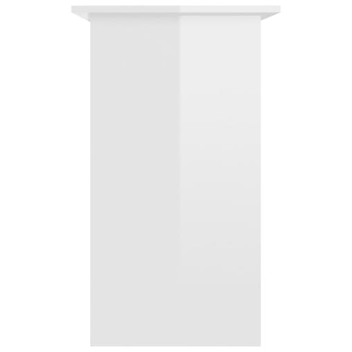 NNEVL Desk High Gloss White 80x45x74 cm Chipboard