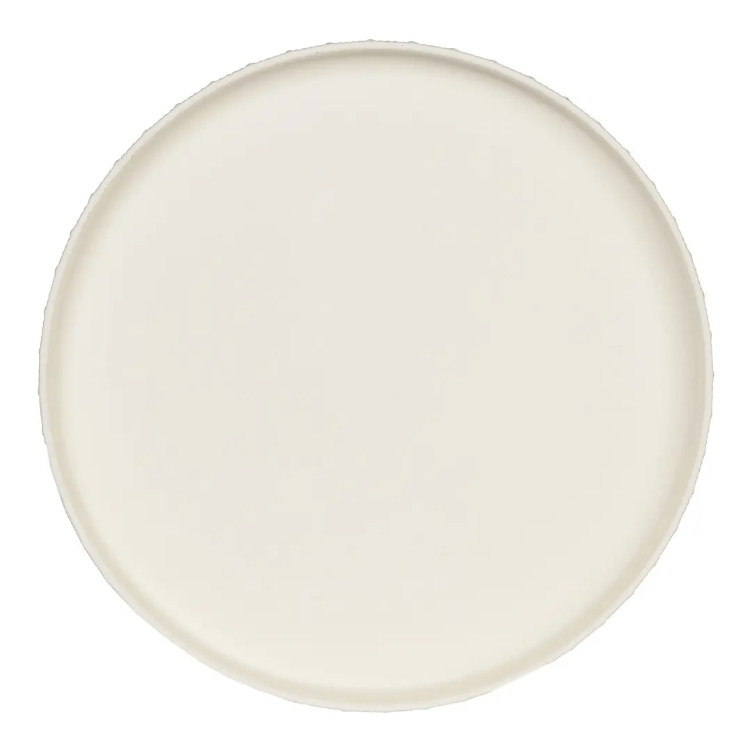 Deko-Tablett Notches Weiß, ⌀ 41 cm, H 45 mm