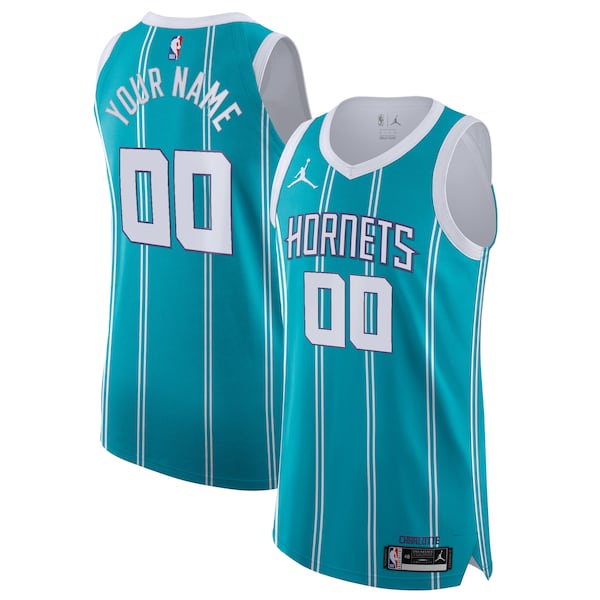 Charlotte Hornets Jordan Brand 2020/21 Authentic Custom Jersey Teal - Icon Edition