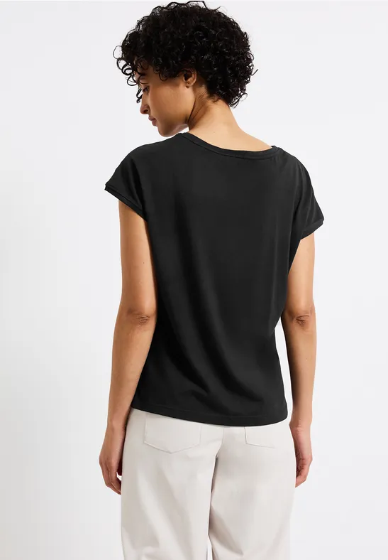 T-Shirt mit Häkeldetails