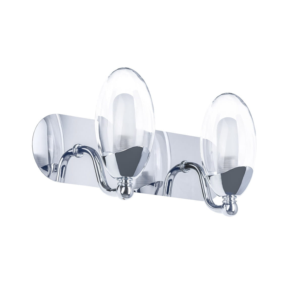 Kinkiet srebrny CLEMENT 2xG9x28W wym:13x27x13cm IP44 Italux