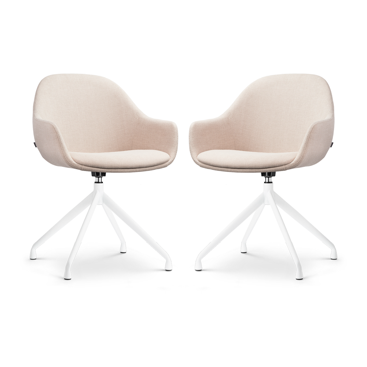 Nolon Nola-Mae Draaibare Eetkamerstoelen Beige - Wit - 2x