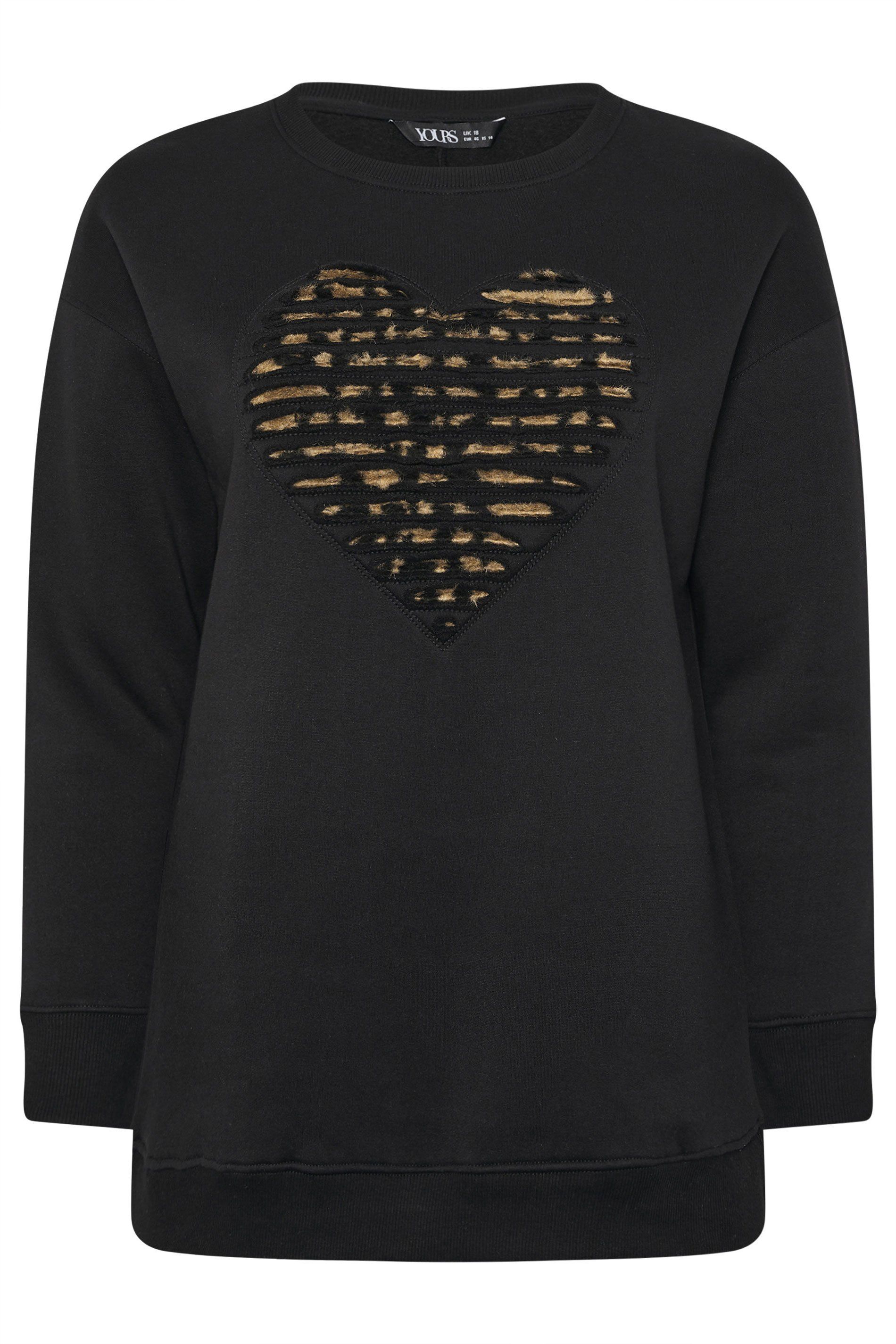 Yours Leopard Heart Sweatshirt