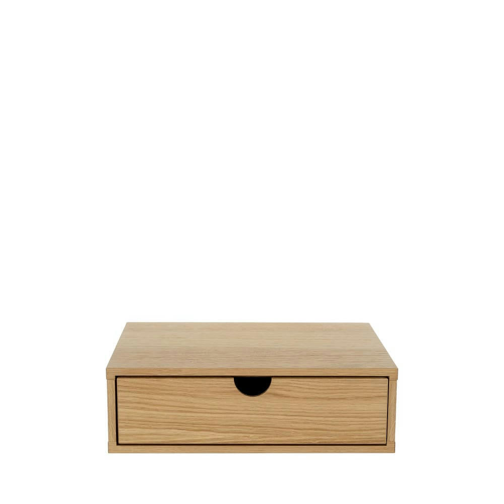 FARSTA - Table de chevet murale bois clair