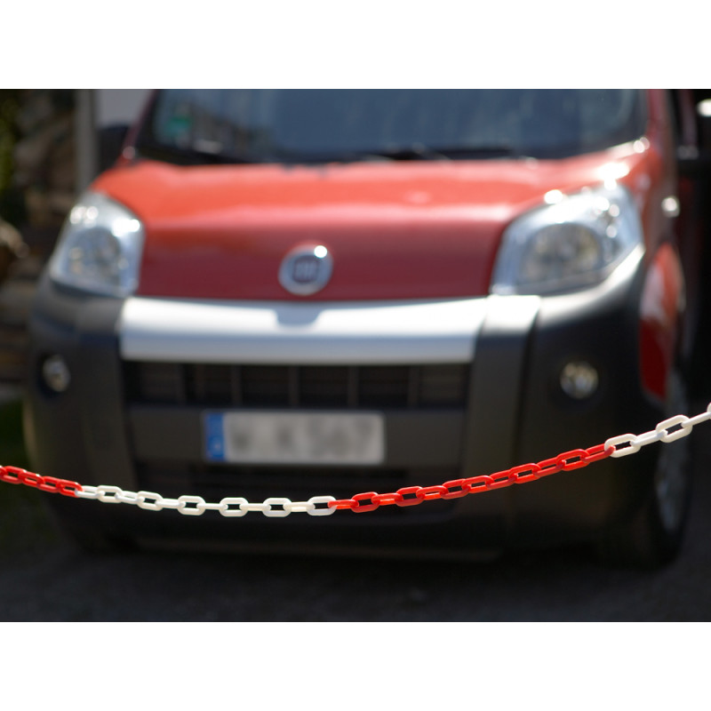 Chaine de signalisation en PVC rouge et blanche 5 m