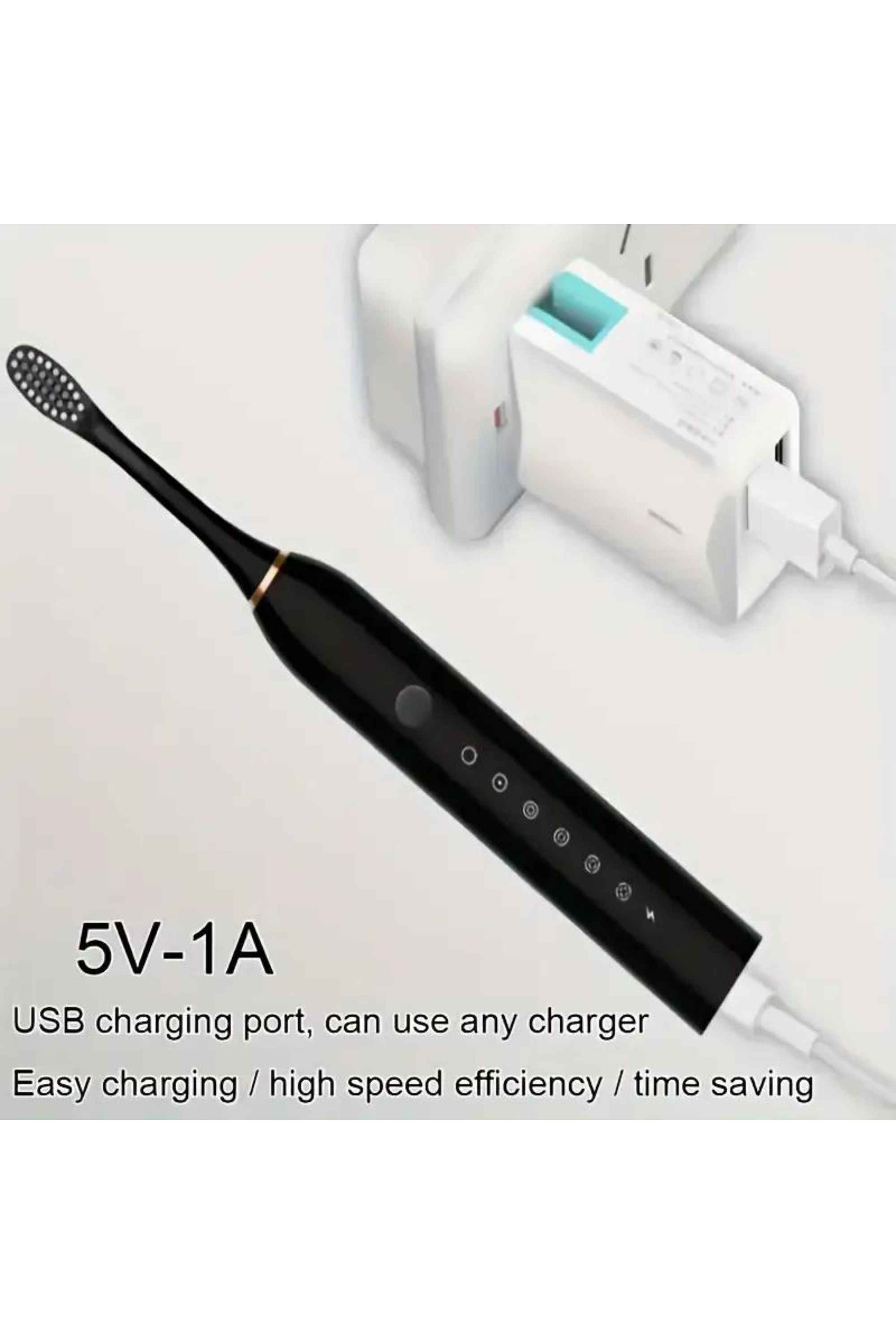 Dyzi 6 Modes Electric Toothbrush Set Sensitive Teeth Care with 8 Heads