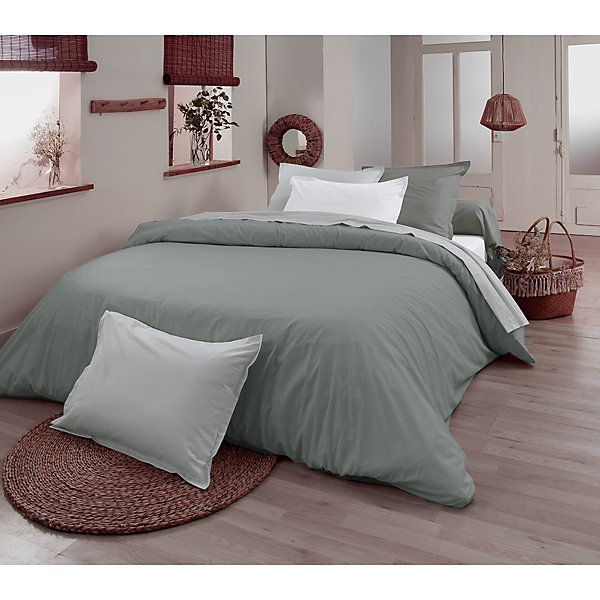 Drap plat en 100% coton biologique (240x300 cm - Marron Clair)