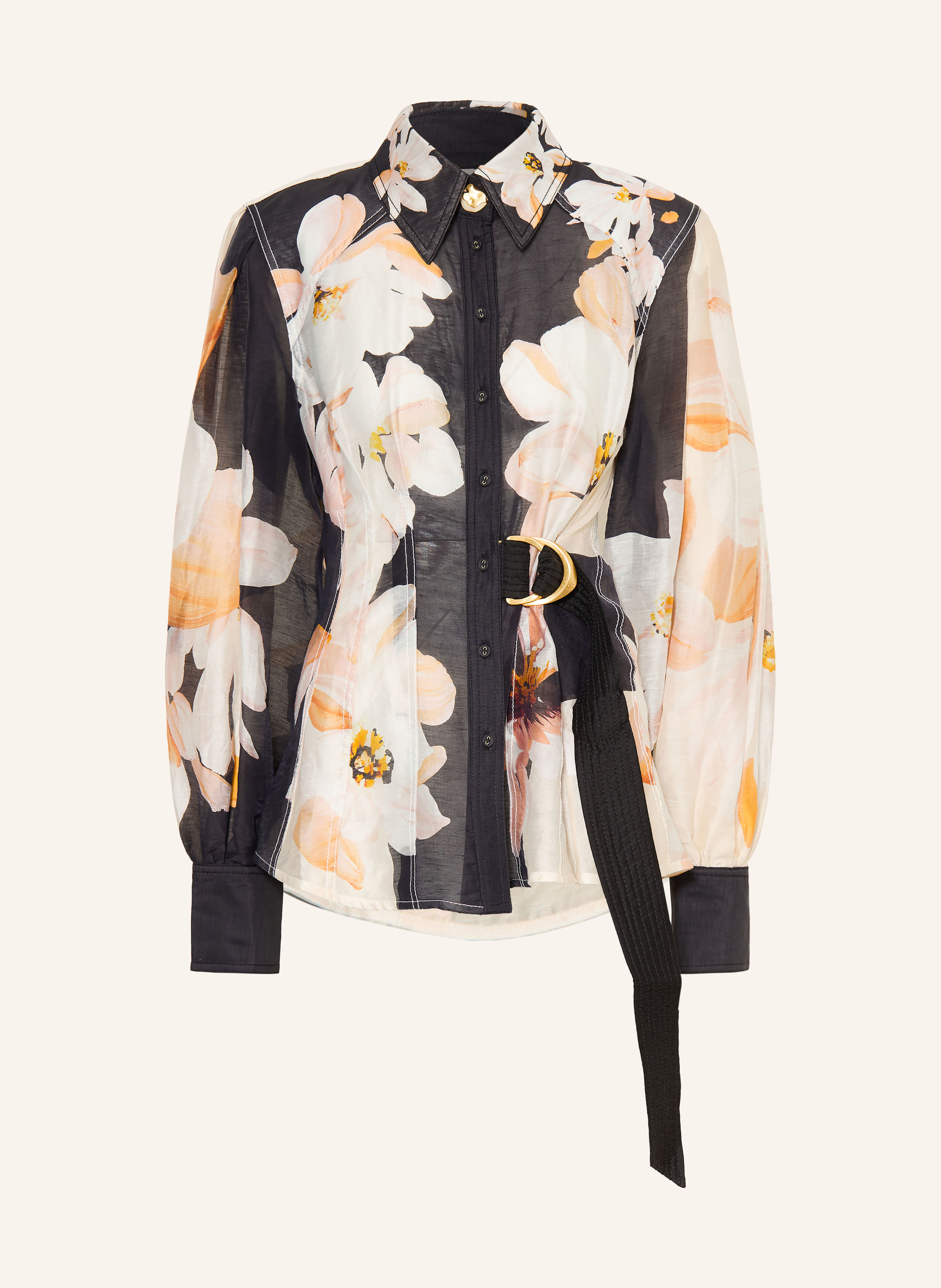 Aje. Hemdbluse ROSANNA mit Leinen