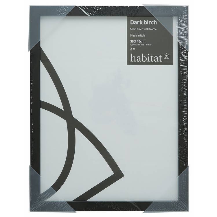 Habitat Black Dark Birch Wooden Picture Frame - 30x40cm
