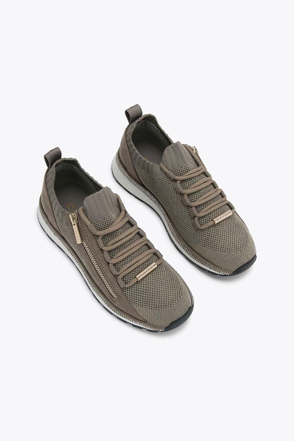 Carvela Pace Zip Knit' Fabric Trainers