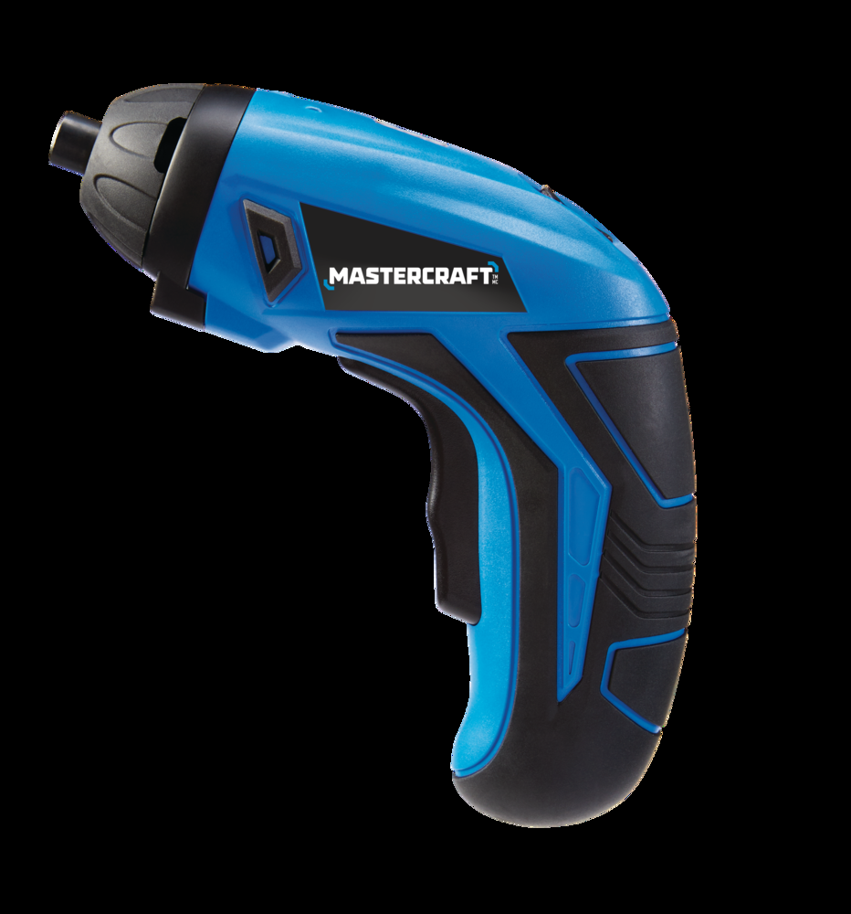 Mastercraft 4V Lithium-Ion Cordless USB Charging Non-Pivoting Screwdriver with Bits, 1/4-in
