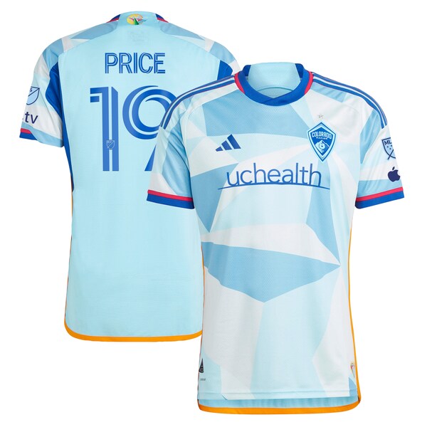 Jack Price Colorado Rapids adidas 2024 New Day Kit Authentic Jersey - Light Blue