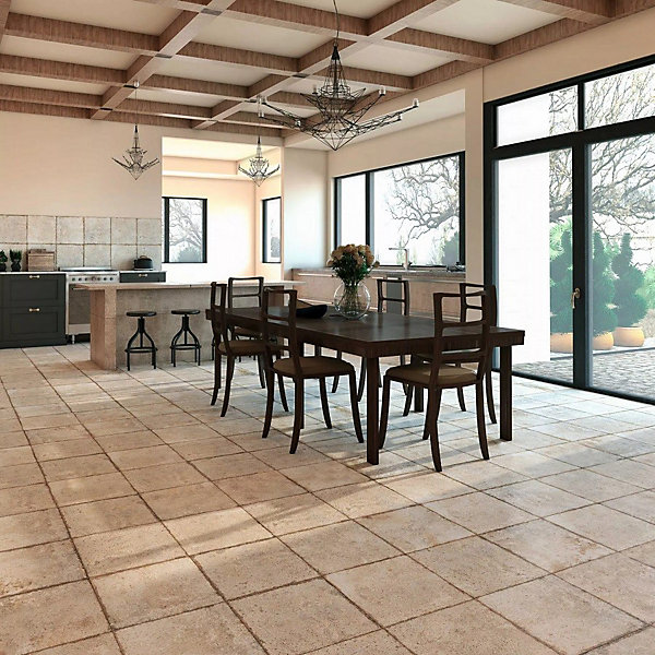 Carrelage effet carreaux ciment vieilli LOIRE 33,3 x 33,3 cm