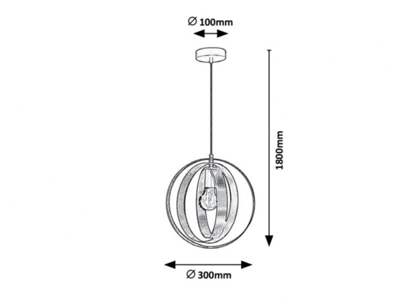 Lampa wisząca czarny matowa-złota Harlow 1xE27x60W Rabalux