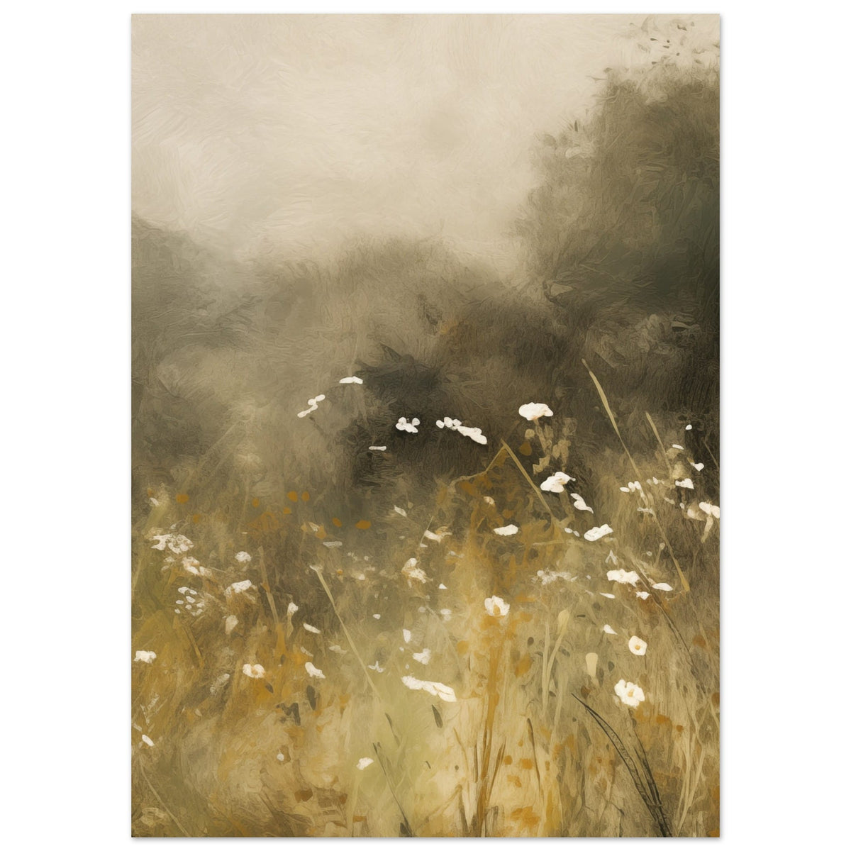 Artfulprints Poster Abstract - Floral essence  - 50x70 cm - Groen