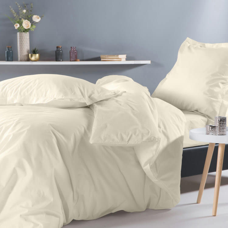 PERCALE MONTELEONE - Drap housse en Percale Craie 80x200 cm cm