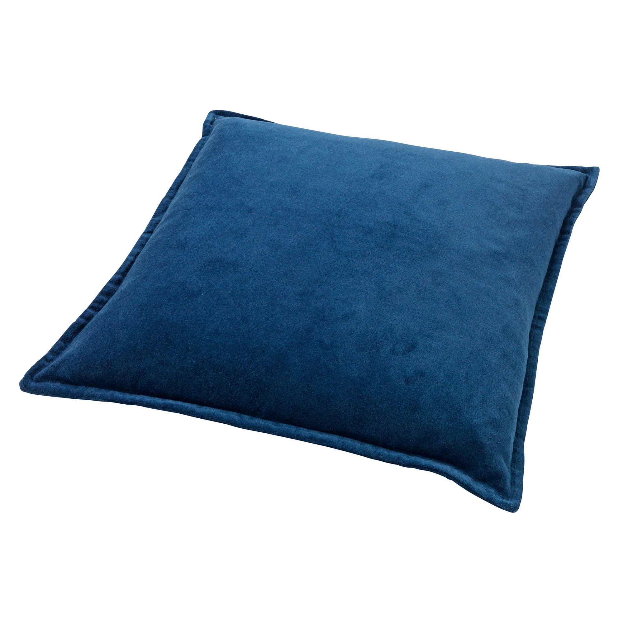CAITH - Housse de coussin bleu en velours-50x50 cm uni