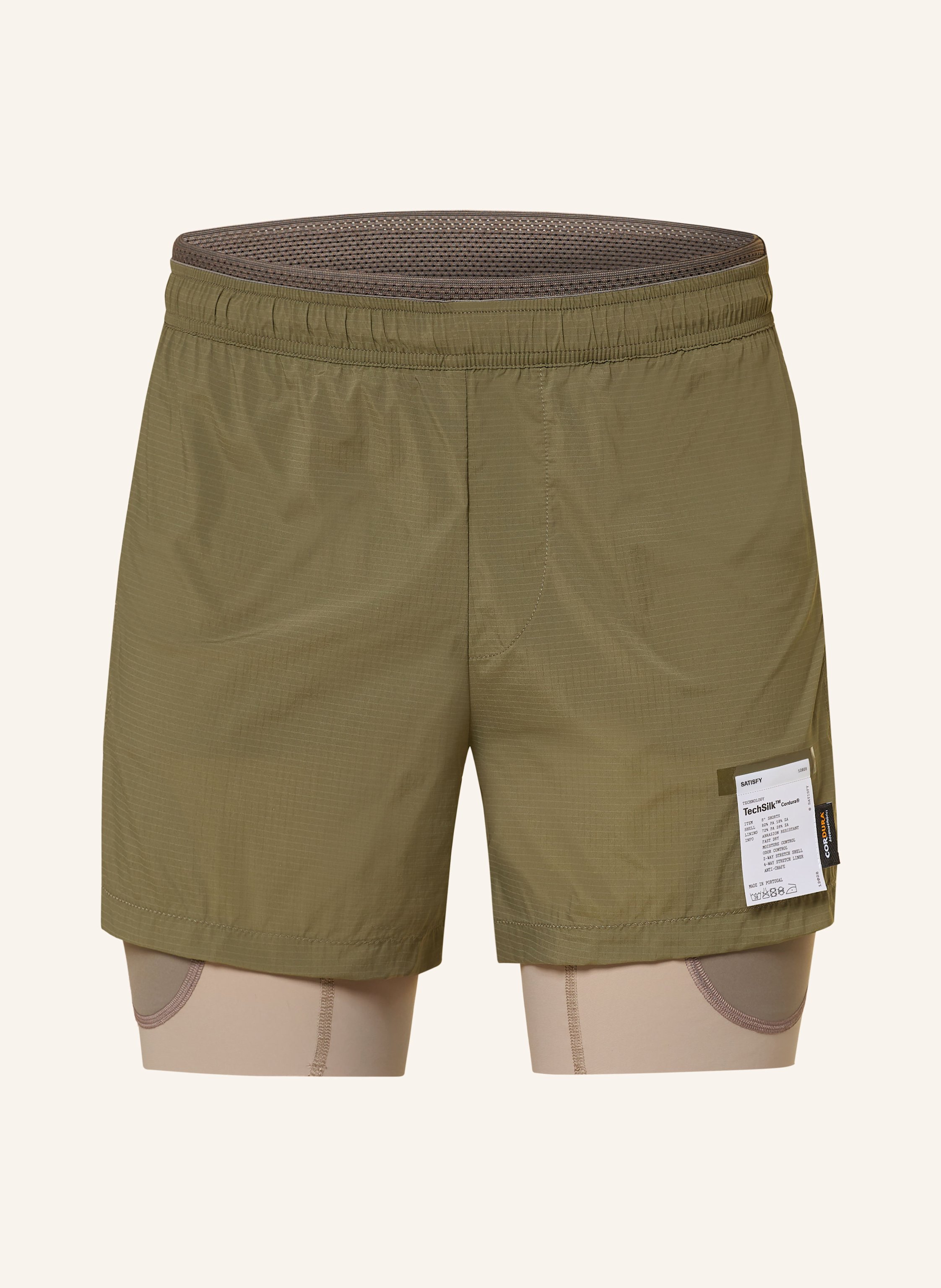 SATISFY 2-in-1-Laufshorts TECHSILK™ CORDURA® 8IN