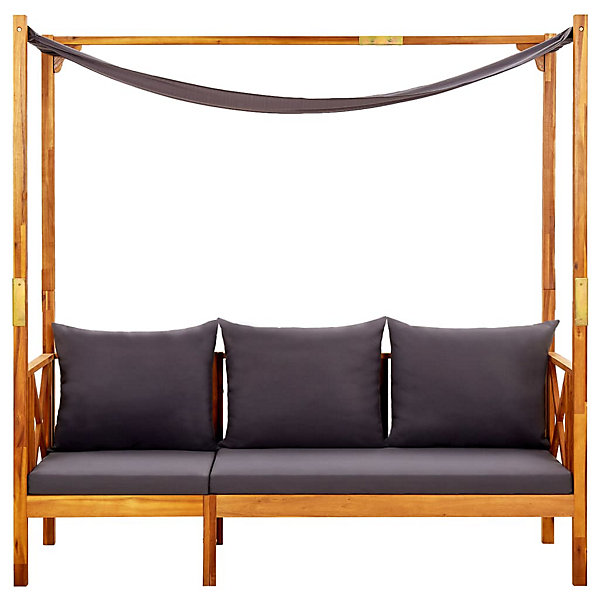 Banc de jardin meuble de patio bois Helloshop26